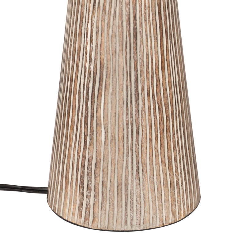 Adjustable Natural Jute and Mango Wood Table Lamp