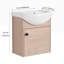 Ensemble de meuble-lavabo simple 18,1 po avec plateau en céramique Bogdanovic