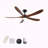5 Blade Solid Wood 52 Inch Ceiling Fan Light