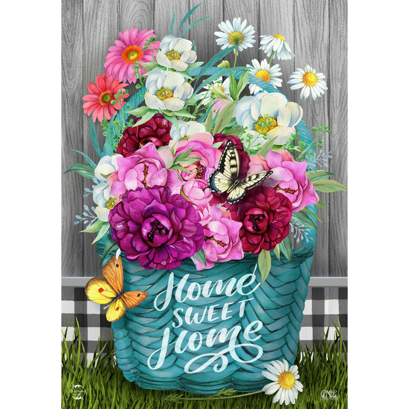 Drapeau de jardin floral