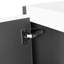 Armoire latérale 12 po, 3 portes, 3 portes, moderne, blanche, nombreuses options de rangement, fixation en douceur, choix