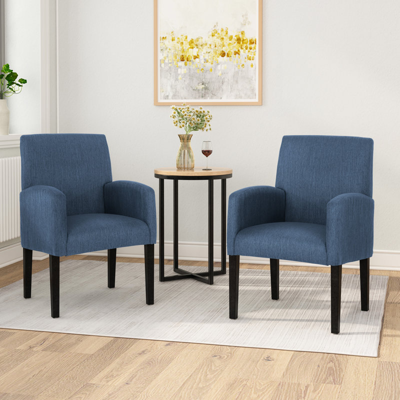 Fauteuil rembourré Dudek, Bleu marine