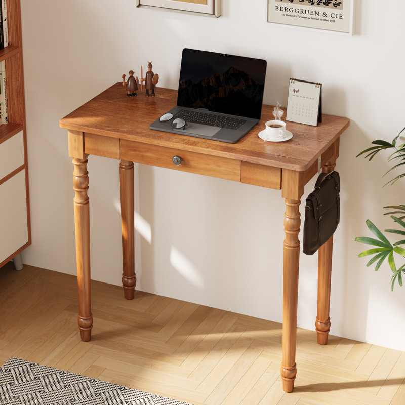 Bureau Mid Century Modern, L 31,5 po x P 15,7 po, Noyer