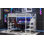 Grand lit mezzanine en métal avec garde-robe et lumière DEL, grand lit mezzanine avec bureau en forme de L et port USB pour enfants, adolescents, adultes