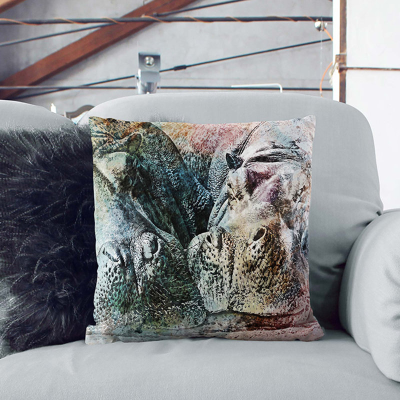 Square Throw Cushion, 55cm H x 55cm W x 20cm D