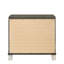Modern Glam Nightstand with 2 Drawers, Dark Champagne Finish, and Acrylic Legs for Elegant Bedroom Storage