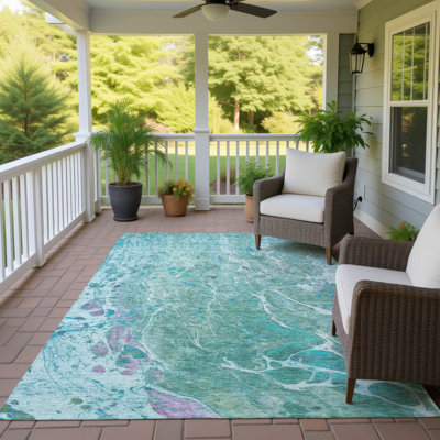 Tapis abstrait intérieur / extérieur lavable à la machine Chantille ACN2731