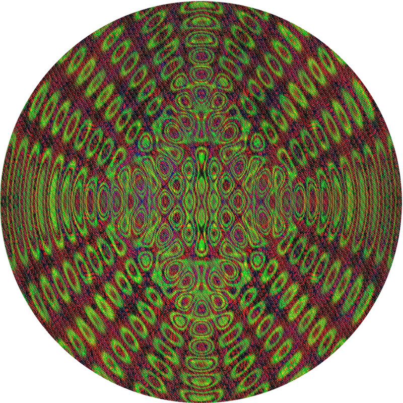 Abstract Indoor Rug, Round 4'