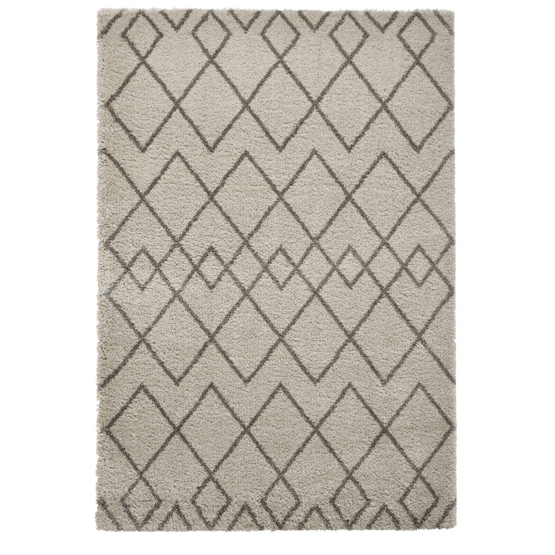 Machine Woven Cream/Grey Rug, Rectangle 120 x 170cm