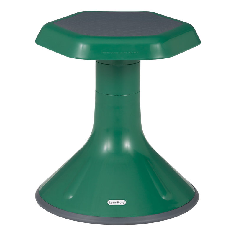 Tabouret d'apprentissage en plastique sans dossier, Vert, 15 po