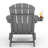 Folding Adirondack Chair Set of 4 with 2 Side Table, HDPE Outdoor Patio Chair with Cup Holder, All Weather Resistent Wooden Textured for patios, Decks, Gardens, fire Pit, Grey-932848437