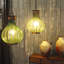 Luminaire suspendu en forme de globe à 1 lumière avec décorations en fer forgé Aprilmarie-1527182817