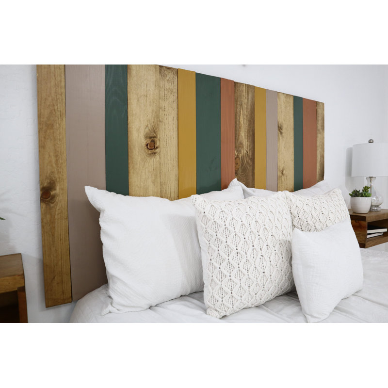 Davel Solid Wood Headboard, Queen, Earth Tone Mix