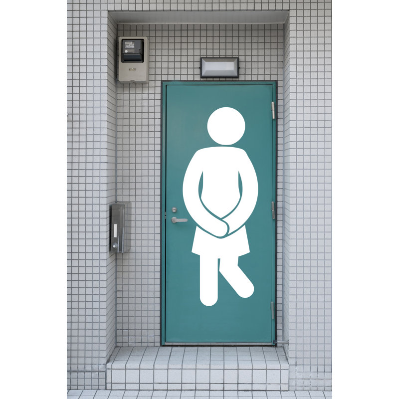 Adhésif décoratif pour salle de bain, autocollant de porte de salle de bain de bar, enseigne pour porte de salle de bain, autocollants pour porte de salle de bain homme en vinyle, enseigne WC191LU