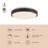 Cohlette 12-in Black dimmable LED Flush Mount-124959461