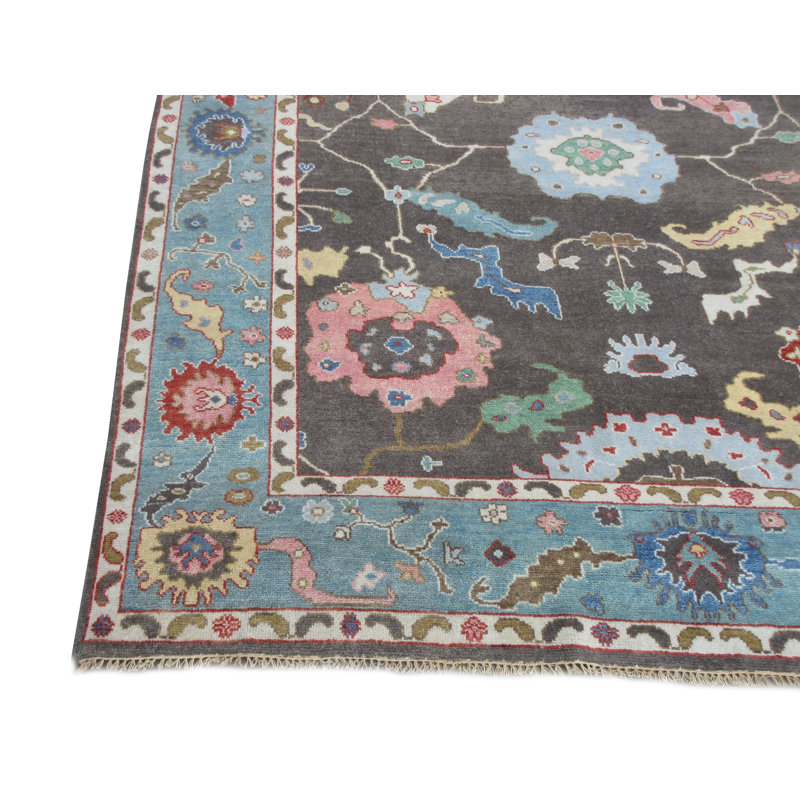 Tapis brun 9X12 Oushak
