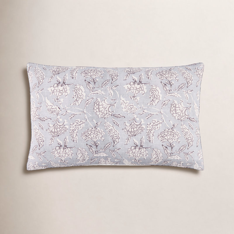 Caigan Accent Pillow, Polyester, Slate/White