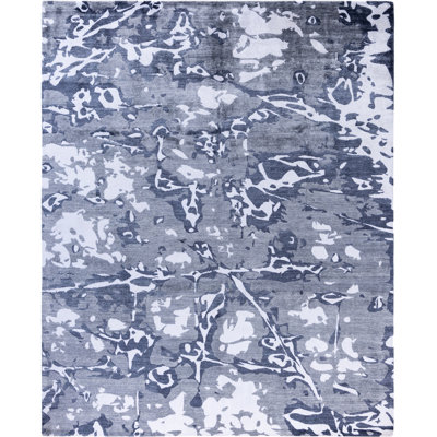 Overdyed One-of-a-Kind Rectangle 8'1" X 9'10" Hand Knotted Area Rug