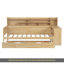 Lit de jour en bois avec tablettes de rangement, lit multifonctionnel avec lit gigogne et bureau d'étude-894267287-894267284