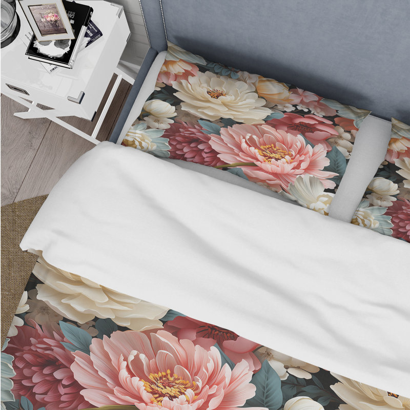 Ensemble de housse de couette Mulitcolor, Housse de couette pour grand lit et 2 taies décor