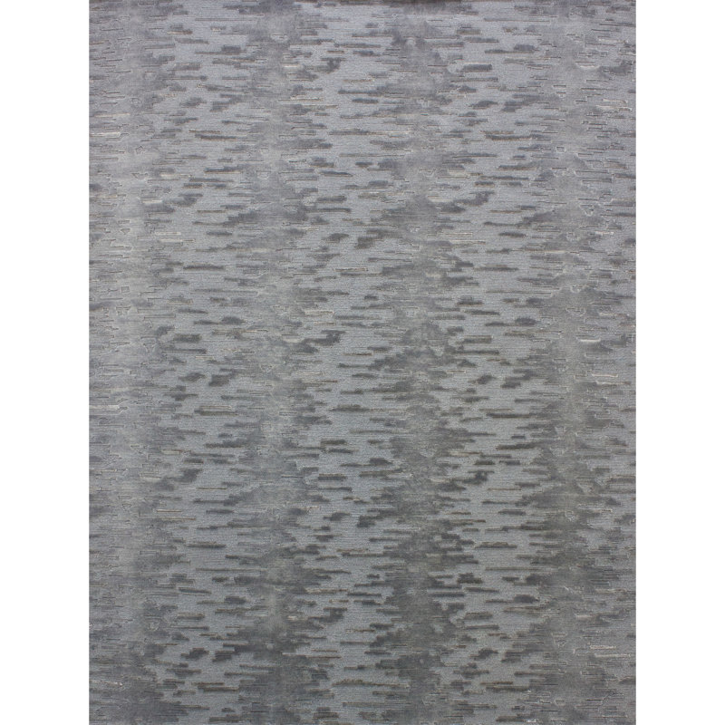 Camouflage Area Rug in Silver/Gray, Rectangle 8' x 10'