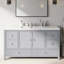 Meuble-lavabo moderne avec lavabo séparé et rangement spacieux-129940319