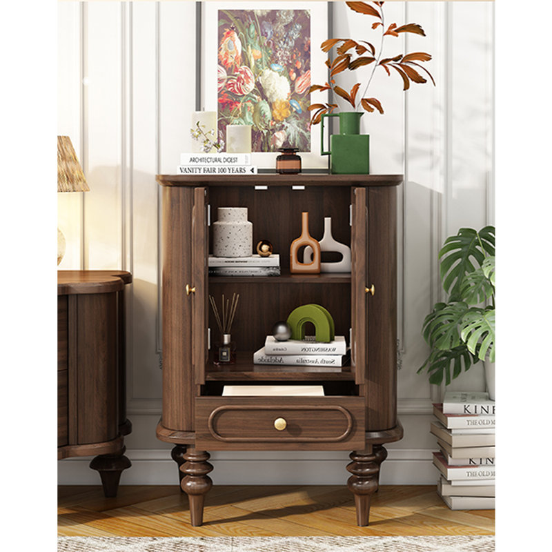 Buffet décoratif rétro de luxe de style français, Noyer