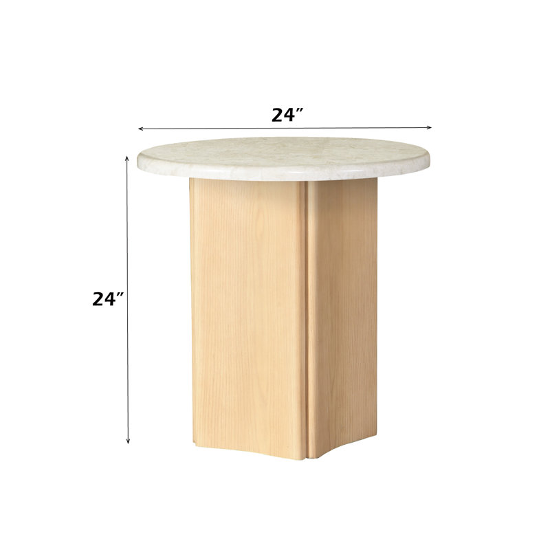 Table de bout en marbre et plateau en marbre Qwin