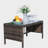 Outdoor patio Furniture 1 Coffee Table with clear tempered glass