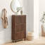 Penny Pillar Wooden Hallway Shoe Storage Cabinet With 3 Compartments - Simple & Elegant Scandi Style-197066320