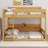 Queen Over Queen Bunk Bed With Storage Shelves & USB Ports-1180220548