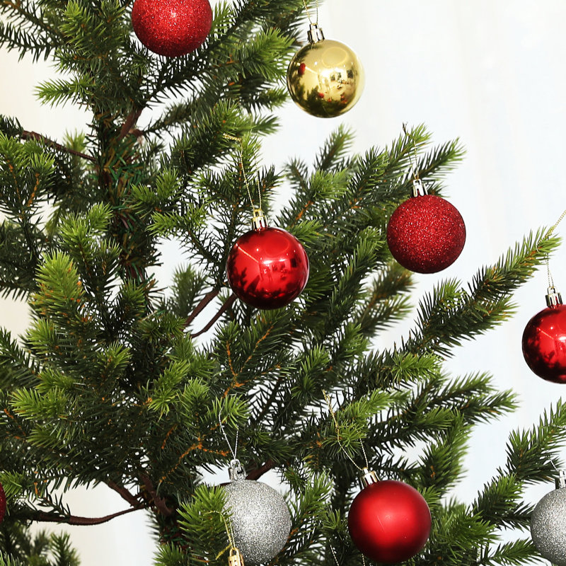 7ft Christmas Tree With Realistic Look, 2901 Tips, Quick Setup, Fire , Stable Design, Easy Assembly,