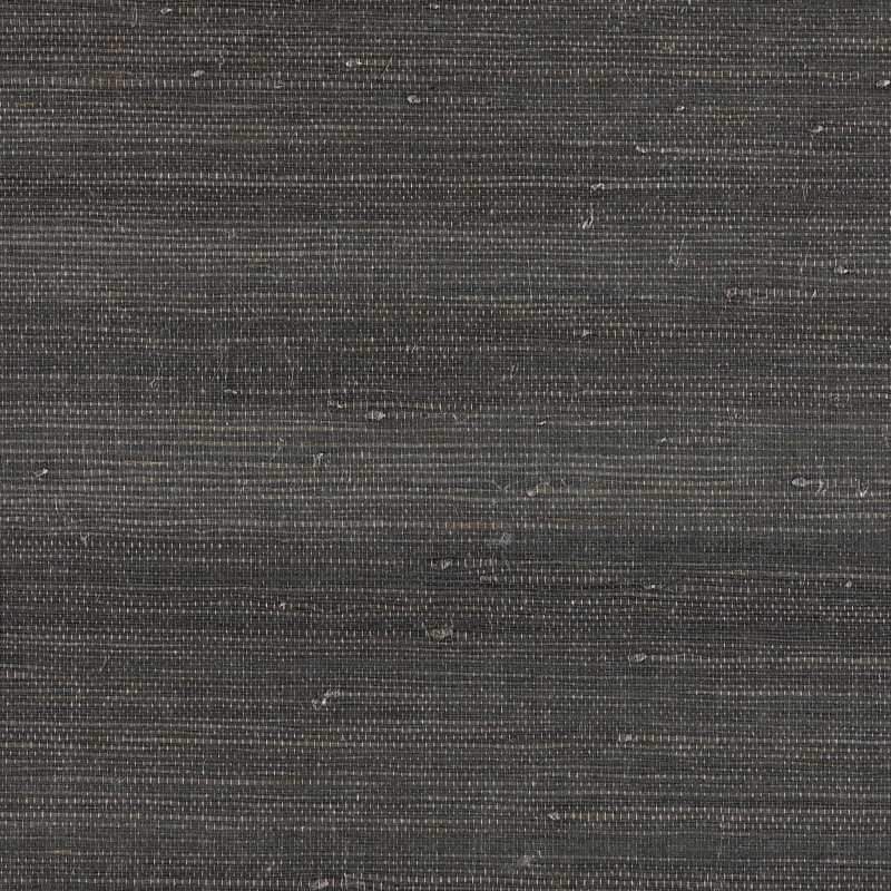 Natural Textures Grass Cloth Matte Wallpaper Roll, Anthracite