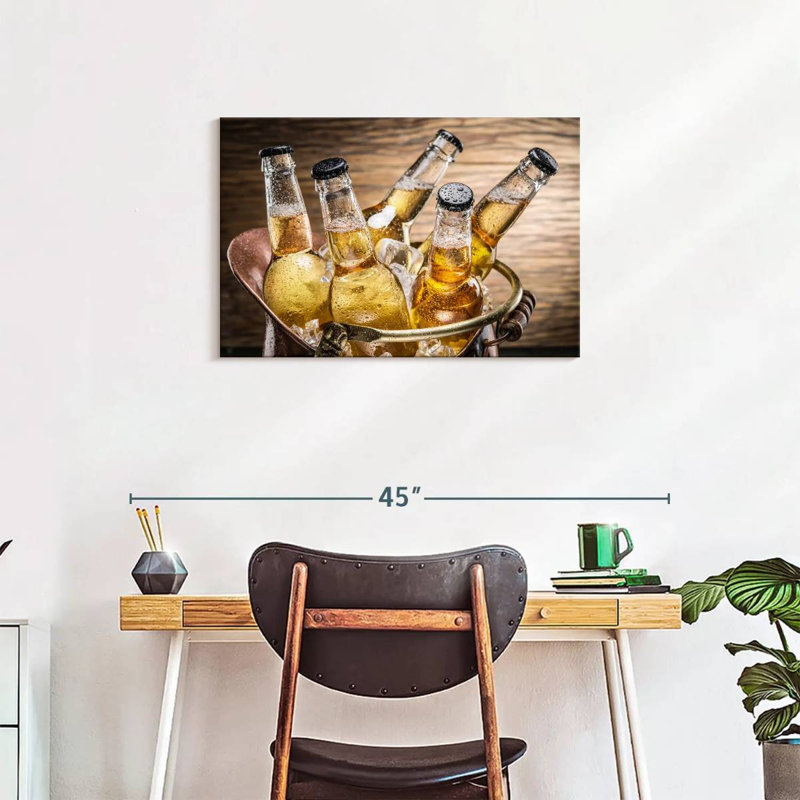 Yarlin Cold Beer Bottles, 20" H x 30" W