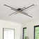 Whisman 4-Light LED Semi Flush Mount Ceiling Remote Dimmable Square Large Size