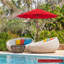 Parasol octogonal en polyester de 114 po Lanis-827865936