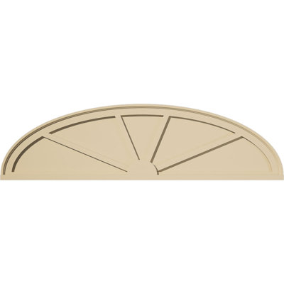 Elliptical Signature Urethane Pediment, Primed Tan
