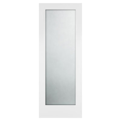 Portes intérieures blanches modernes 30 x 80, panneau en bois, vitrage dépoli panoramique pour la maison