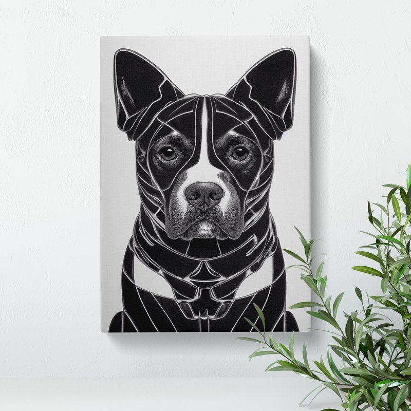 XC1022-1703X Contoured Dog Abstract - Wrapped Canvas Print, 50cm H x 35cm W x 3cm D