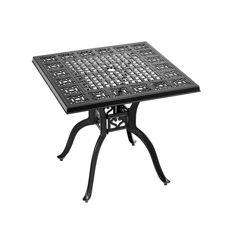 Albie Square Outdoor with Umbrella Hole Dining Table - 79.5 cm W 79.5 cm D