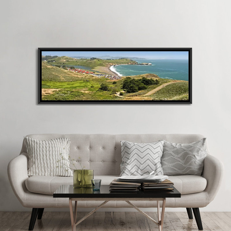 «Marin Headlands and Rodeo Cove San Francisco, California», reproduction de photo sur toile, H 16 po x l 48 po x 1,5 po