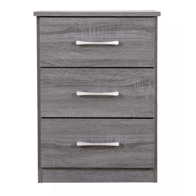 Table de chevet contemporaine avec tiroir, Gris