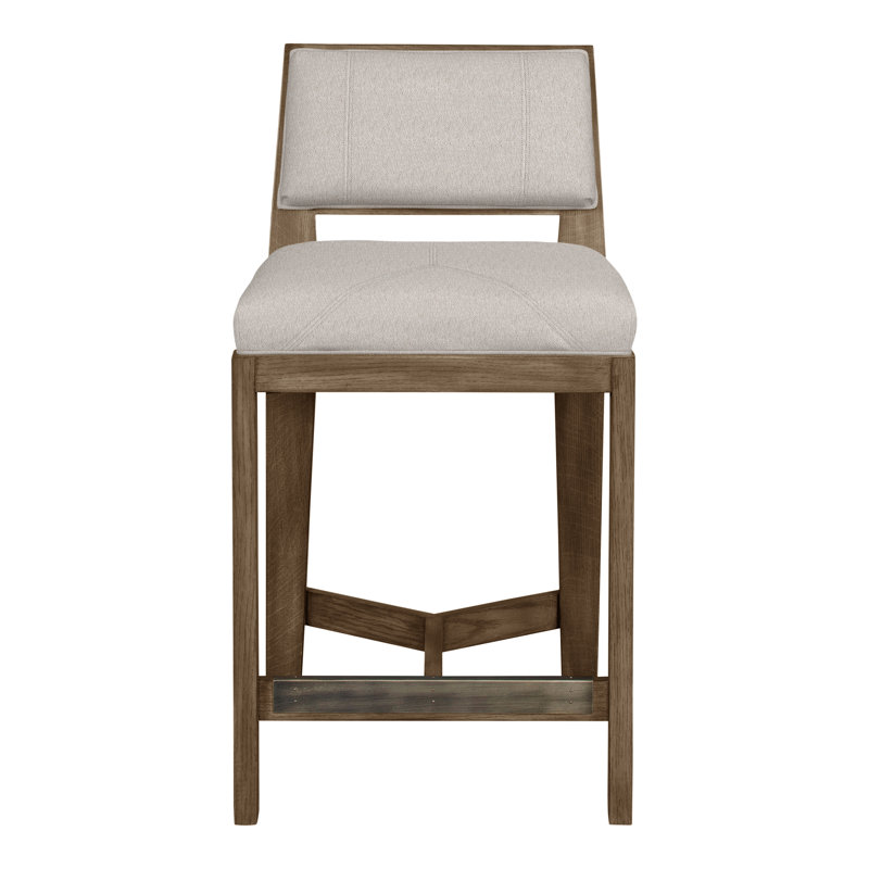 Scoville By Thom Filicia Upholstered Counter Stool with Solid Wood Frame, Hampton, Navada Granite