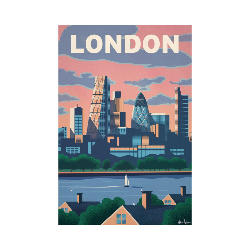 Modern London - Wrapped Canvas Print, 66.04 cm H x 45.72 cm W x 1.91 cm D