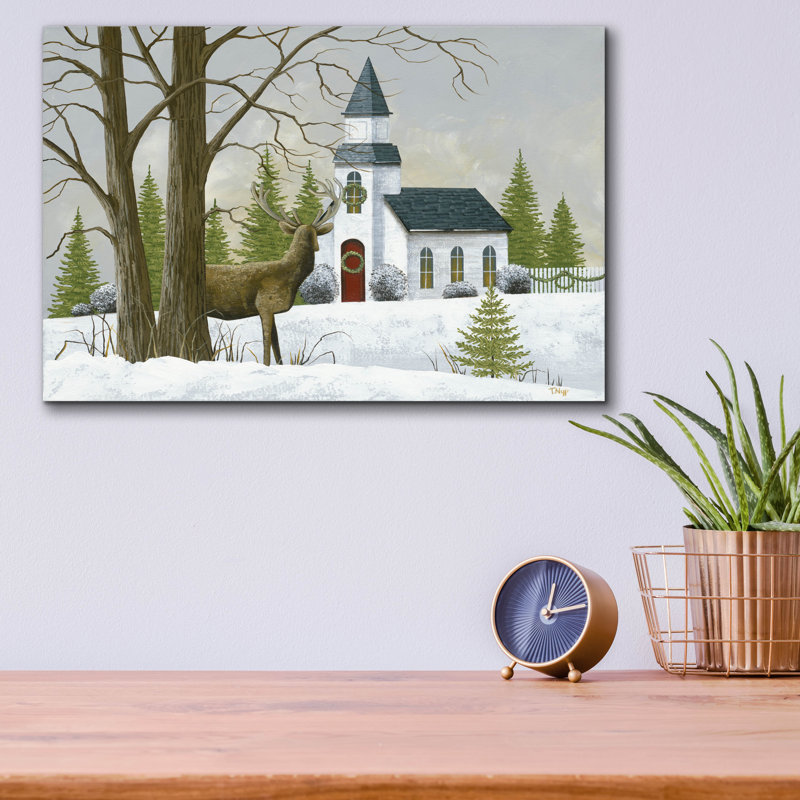 Art mural en verre épique «Not a Creature Is Stirring» par Tanya Nyp, 16 po x 12 po