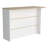 Kitchen Island with Ample Workstation and 2-Tier Shelf White / Light Pine