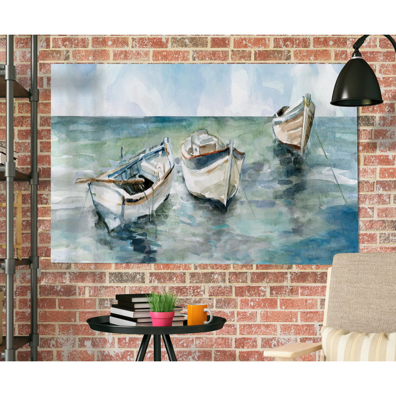" Caught At Low Tide II ", 32" H x 48" W x 1.5" D, Wrapped Canvas