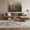 «Farm Wild Flowers», art mural sur toile noire