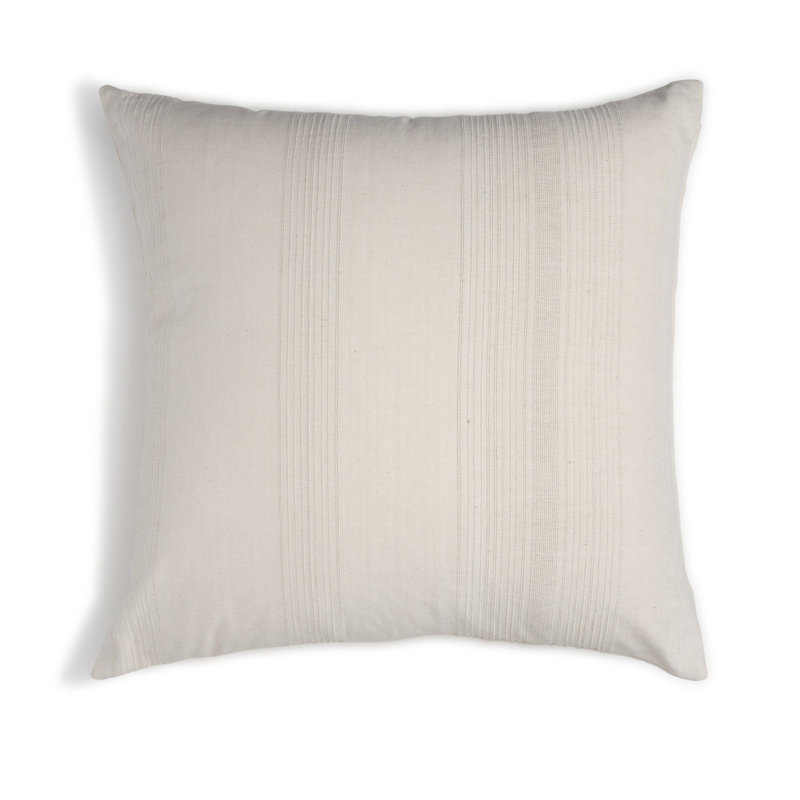 Cotton Throw Pillow, Light Gray