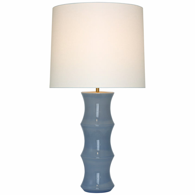 AERIN Marella Medium Table Lamp, Polar Blue Crackle, 33" H x 17.5" W x 17.5" D